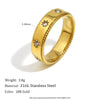 MamacitaSlay 316L Stainless Steel Zircon Star Ring Gold Plated Jewelry Women's Classic Ring Gift - Image 7