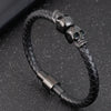Hyperbole Men Jewelry Black Braided Leather Bracelets Stainless Steel Leahter Bracelets Cool Skull Bracelets Men Bracelet - Image 17