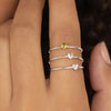 Zircon Heart Birthstone Rings For Women Stainless Steel Gold Color Birthstone Ring Aesthetic Wedding Jewelry Gift - Image 1