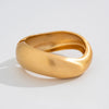 Chunky Heavy Wide Metal Water Drop Bangles for Women Gold Color Open Cuff Thick Irregular Wave Bangle Bracelet Jewelry - Image 6