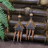 Vintage Ethnic Bohemian Drop Dangle Earrings For Women Wooden Tassel Pearl Beaded Geometric Leaf Flower Round Boho Earrings - Image 13