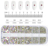 100/50cm Long Crystal Chain Nail Charms 1.5/2mm Shinying Clear/AB Diamond Nail Art Metal Steel French Manicure Crystal - Image 19