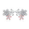 Silver Gold Petal Flower Stud Earrings For Lady Jewelry Party Anniversary Gifts - Image 15