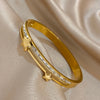Square Zircon Stars Cuff Bangle Bracelets for Women Gold Silver Color Stainless Steel Stacked Bracelet - Image 3