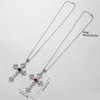 Y2K Punk Crystal Big Cross Pendant Necklaces for Women Men Gothic Irregular Cross Clavicle Chain Necklaces Aesthetic Jewelry - Image 6
