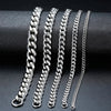 Hip Hop Width 3/5/7/9MM Cuban Link Stainless Steel Chains Necklace for Men Basic Simple Rapper's Choker on Neck Jewelry - Image 6