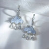 Korean Cute Cloud Hanging Earrings Blue Crystal Rain Cloud Drop Earring Aesthetic Kawaii Zircon Hoop Dangle Earrings Jewelry - Image 1