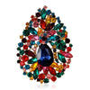 Crystal Flower Brooches for Women Unisex Water Drops Pins Friends Party Gifts Banquet Jewellery Accessories - Image 9