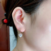 Charming Gold Color Hoop Earrings Heart Shape Zircon Dangle Earrings Women Wedding Jewelry Gift for Women Girls - Image 3