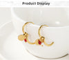 Yachan Gold Plated Stainless Steel Hoop Earrings for Women Tap Texture Metal Pearl Charms Earring Jewelry Gift - Image 15