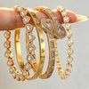 Yupsk 4pcs/set Hip Hop Rock Heart Rhinestone Tennis Chain Bracelets for Women Men HipHop Jewelry Gift - Image 2