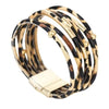 Vintage Metal Tube Leopard Leather Bracelet For Women Men Boho Multilayer Wrap Wide Bracelet Charm Jewelry - Image 5