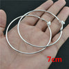 Large Circle Clip-On Earrings with Metallic Finish - Image 20