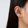 Three Layer C Shape Clip On Earrings For Women Ear Cuffs Without Piercing Fake Cartilage Earings Zirconia Geometric Jewelry - Image 3