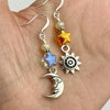 Vintage Creative Moon Sun Stars Face Carved Asymmetrical Women's Pendant Earrings for Party Gathering Simple Ladies Holiday Wear - Image 1