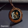 12 Zodiac Signs Rope Chain Necklace Aries Taurus Gemini Cancer Leo Virgo Libra Scorpio Constellation Necklace Wooden Pendant - Image 8
