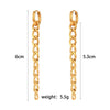 Gold Plated Snowflake Long Tassel Hoop Earrings 316L Stainless Steel Jewelry For Women Everyday Wear - Image 8