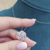 Flower Pendant Necklace for Women Silver Color Cubic Zirconia Necklace Wedding Anniversary Party Aesthetic Jewelry - Image 2