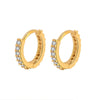 Crystal Huggie Hoop Earrings in Gold-Tone or Silver-Tone - Image 8