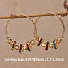 Retro Metal Crescent Earrings Bohemian Water Drop Tassel Earrings - Image 6