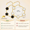 Gold Plated Floral Bracelets, Stainless Steel Charm Bracelet Adjustable Lucky Chain Set Gift - Image 5