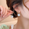 Elegant White Flower Pendant Dangle Earring Korean Jewelry Party Girl's Sweet Accessories for Woman's Earrings - Image 2