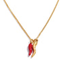 Stainless Steel Enamel Red Chili Necklace Pendant Stylish Unique Chic Collar Jewelry Gold Platinum Pvd Plated - Image 8