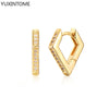 Silver Needle Double Circle Zirconia Earrings For Women Minimalism Vintage Geometry Hoop Earrings Jewelry - Image 16