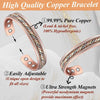 Copper Bracelets for Women 99% Copper Handwoven Bracelet Cuff Bangle - Image 6