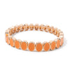 6x8mm Enamel Crystal Bracelets For Women Gold Color Zirconia Rhombus Bead Elastic Bangle - Image 22