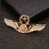 Glod Silver Color Metal Retro Eagle Hawk Brooch Pin Angle Wing Badge for Men's Shirt Collar Accessories - Image 1