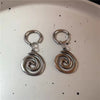 Punk Rock Hollow Thorns Love Heart Pendant Hoop Earrings for Women Men, Lover Cool Rivets Spike Earings Jewelry - Image 2