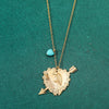 Bird Necklace with Heart Shape Pendant for Women, Aesthetic Jewelry, Gold Color, Chic Accessories - Image 1