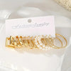 24 Pcs Vintage Hoop Earrings Set for Women Boho Metal Circle Geometric Twist Pearl Studs Earrings Jewelry Gifts - Image 22