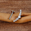 Titanium 16G CZ Cluster Climber Stud Earring Labret Helix Tragus Cartilage Stud Flatback Piercing - Image 22