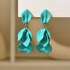 Light Matte Petal Tassel Earrings for Women Blue Drop Earring Personality All-match Jewelry Female - Image 9