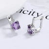 Silver Color Square Zircon Earrings for Women Girl Simple Korean Silver Needle Ear Buckles Earring Jewelry - Image 3