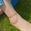 Summer Gold Color Anklets For Women Stainless Steel Firga Chain Feet Jewelry Layered Link Chain Accessory - Image 4