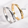 Hammered Textured Stainless Steel Bangle for Women Silver/Gold Color Openable Cuff Bracelet Wristband Minimalist Metal Jewelry - Image 8