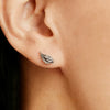 Silver Hip Hop Vintage Couples Creative Angel Wings Stud Earrings Women Punk CZ Studs Birthday Jewelry Gift - Image 2