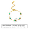 Retro Green Zircon Pendant Necklace For Women, Crystal Stone Chain Stainless Steel Gold Plated Birthday Gifts - Image 14