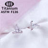 Titanium Triangle Shape Inlay Ear Helix Cartilage Conch Tragus Piercing CZ 16G Earring Hoops Septum Nose Ring Body Jewelry - Image 4