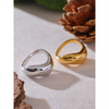 Minimalist Smooth Stainless Steel Metal Geometric Finger Ring Pvd Plated Distinctive Jewelry - Image 4