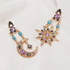 Moon Stars Pendant Retro Drop Earrings Long Asymmetric Women's Baroque Earrings Exaggerated Big Eardrop for Women Boho Jewelry - Image 2