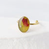 Stainless Steel Dried Flower Oval Rings For Women Eternal Flower Open Finger Ring Jewelry Wedding Band Gift - Image 9
