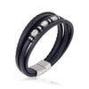 Stainless Steel Beaded Bracelet Men's Jewelry Classic Multilayer Braided Leather Bracelet Year Men Gift - Image 12