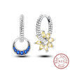 Silver Hoop Earrings Star Moon Stud Drop Earrings For Woman Party Wedding Accessories Jewelry Gift - Image 40