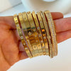 Minimalist Highlight Gold Plated Geometric Bangles Glossy Stainless Steel Bangle For Women Gifts - Image 4