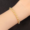 3/4/6/8mm Copper Round Bead Bracelet Gold Color Women Adjustable Bangle Minimalist Jewelry Accessories Gift - Image 4