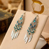 Boho Vintage Leaf Tassel Earrings For Women Geometric Crystal Rhinestone Beads Handmade Beach Vacation Drop Dangle Jewelry Gift - Image 10